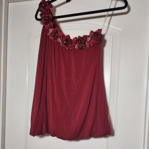 Studio Y Off-Shoulder Rose Tanktop